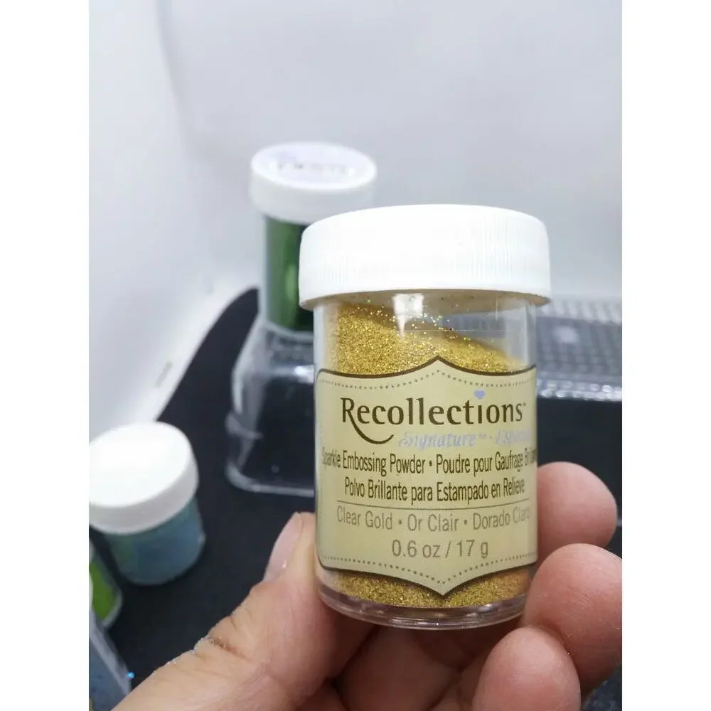 Recollections Darice Mixed Lot Glitter 8 Bottles Fine Craft DIY Scrapbooking